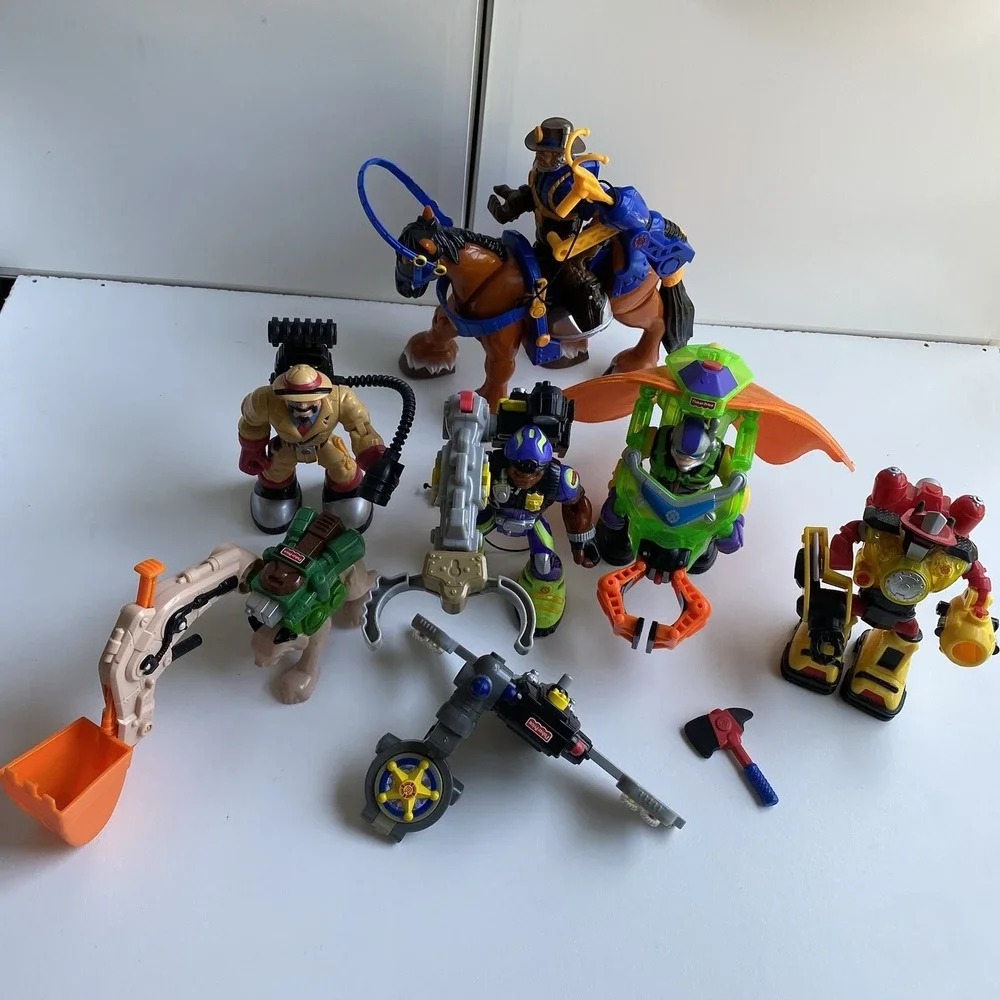 Lot of 5 Fisher Price Mattel Rescue Heroes Plus Accessories Animals Vintage Hero